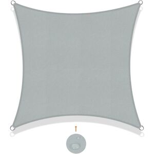 AIPERQ - 3x3m Rectangular Shade Sail - Gray - Shade Sail AIPERQ - 3x3m Rectangular Shade Sail - Gray - Shade Sail