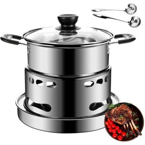 AIPERQ - 18 cm Stove Set - Stainless Steel - Camping Stove Set AIPERQ - 18 cm Stove Set - Stainless Steel - Camping Stove Set
