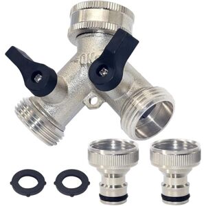 AIPERQ - 2-Way Hose Splitter - Brass - 3/4in AIPERQ - 2-Way Hose Splitter - Brass - 3/4in