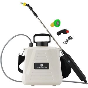 Aiperq - 8L Telescopic Electric Sprayer - White - Indoor/Outdoor Use - Sprayer Aiperq - 8L Telescopic Electric Sprayer - White - Indoor/Outdoor Use - Sprayer