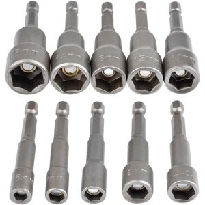 AIPERQ - 10pc 6-15mm - Hex Shank - Screwdriver Bit Adapter AIPERQ - 10pc 6-15mm - Hex Shank - Screwdriver Bit Adapter