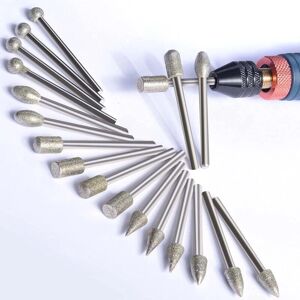 AIPERQ - Burr Set - 1/8in - 20Pcs - Diamond Burrs AIPERQ - Burr Set - 1/8in - 20Pcs - Diamond Burrs