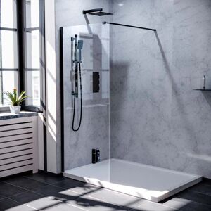 NES Home - Samoa - 700mm - Matte Black - Wet Room Screen NES Home - Samoa - 700mm - Matte Black - Wet Room Screen