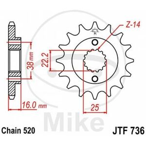 Jt Sprocket 726.01.65 - Motorcycle Sprocket Jt Sprocket 726.01.65 - Motorcycle Sprocket