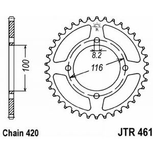 Jt Crown Z54 420 Silver D.Int. - Sprocket Jt Crown Z54 420 Silver D.Int. - Sprocket