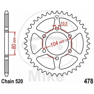 Jt Crown Z45 520 D. Int. - Sprocket for Kawasaki Vulcan S 2017-2019 Jt Crown Z45 520 D. Int. - Sprocket for Kawasaki Vulcan S 2017-2019