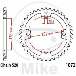 Jt Crown 38 Teeth 520 Silver D. 112 - Sprocket Jt Crown 38 Teeth 520 Silver D. 112 - Sprocket