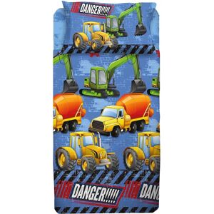 HERMET - Cotton Single Bed Set with Tractor and Truck - Bedding Set HERMET - Cotton Single Bed Set with Tractor and Truck - Bedding Set