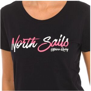 North Sails Black Cotton Short Sleeve T-Shirt - T-Shirt North Sails Black Cotton Short Sleeve T-Shirt - T-Shirt