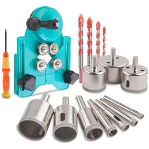 QIEDIE - Drill Bit Set with Diamond Hole Saws - 10 Pieces, 6-50mm QIEDIE - Drill Bit Set with Diamond Hole Saws - 10 Pieces, 6-50mm