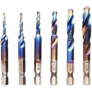 QIEDIE - 6-Piece HSS Taps Set - M3-M10 - Tap Bits QIEDIE - 6-Piece HSS Taps Set - M3-M10 - Tap Bits