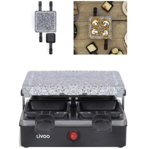 Livoo Appareil à Raclette - Pierre à Gril Amovible - Revêtement Antiadhésif - 600W - Publicité Livoo Appareil à Raclette - Pierre à Gril Amovible - Revêtement Antiadhésif - 600W - Publicité