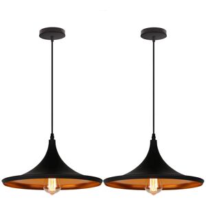 AXHUP Vintage Pendant Light - Adjustable 36cm Black Metal Industrial Ceiling Lamp AXHUP Vintage Pendant Light - Adjustable 36cm Black Metal Industrial Ceiling Lamp