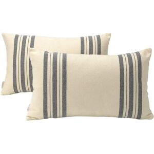 ESTELIA Recycelte Baumwollkissenhülle Blau - 30x50 cm ESTELIA Recycelte Baumwollkissenhülle Blau - 30x50 cm