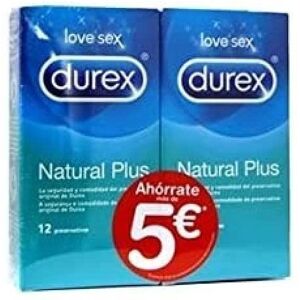 Durex Natural Plus 2 Preservativos de látex - Salud Sexual Durex Natural Plus 2 Preservativos de látex - Salud Sexual