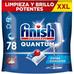 Pastillas para Lavavajillas Finish Quantum - Todo en uno Powerball 69 uds Pastillas para Lavavajillas Finish Quantum - Todo en uno Powerball 69 uds