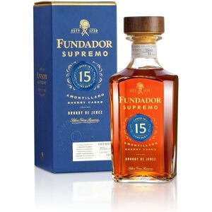 Fundador Supremo 15 Years Old Sherry Casks Brandy - Premium aged in sherry barrels Fundador Supremo 15 Years Old Sherry Casks Brandy - Premium aged in sherry barrels