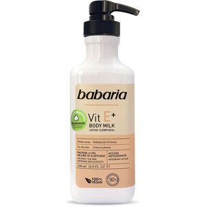 Babaria Vitamin E+ Body Milk - Hydrating, Vegan, 500ml Babaria Vitamin E+ Body Milk - Hydrating, Vegan, 500ml