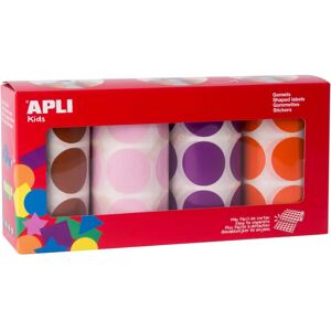 APLI KIDS Round Sticker Rolls - 4 Pack, 33mm, Assorted Colors APLI KIDS Round Sticker Rolls - 4 Pack, 33mm, Assorted Colors