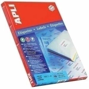 Apli Labels Round corners 63.5 x 46.6mm White - Label Apli Labels Round corners 63.5 x 46.6mm White - Label