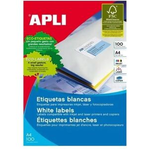 Apli 02419 White - Self-adhesive labels, 99.1x38.1mm, 100 sheets Apli 02419 White - Self-adhesive labels, 99.1x38.1mm, 100 sheets