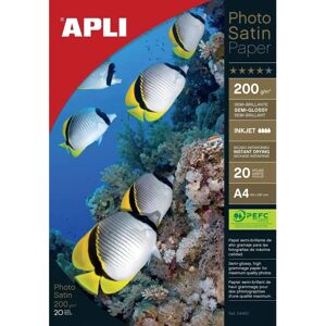 Apli Satin Photographic Paper A4 - 200g - 20 Sheets - Semi-bright Apli Satin Photographic Paper A4 - 200g - 20 Sheets - Semi-bright