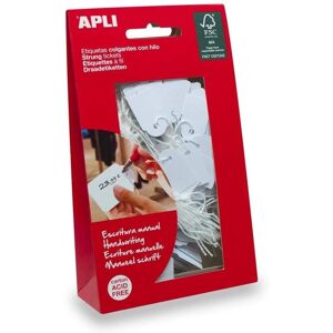 Apli Modèle 7012 - Étiquette suspendue blanche 28x43mm - 100 pièces - Publicité Apli Modèle 7012 - Étiquette suspendue blanche 28x43mm - 100 pièces - Publicité