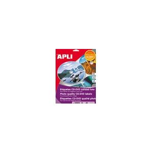 APLI 10603 White CD/DVD Label - Bright, Permanent Adhesive APLI 10603 White CD/DVD Label - Bright, Permanent Adhesive