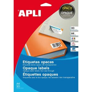 APLI 210x297 mm Label - White, Permanent Adhesive, Pack of 20 APLI 210x297 mm Label - White, Permanent Adhesive, Pack of 20