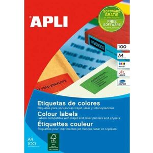 APLI Yellow Printer Labels - 105x37mm - 1600 Labels APLI Yellow Printer Labels - 105x37mm - 1600 Labels