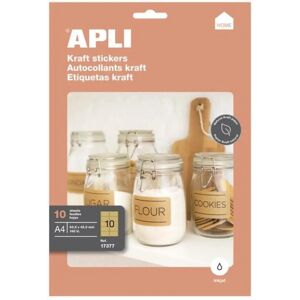 APLI Kraft Labels 99,1x57mm - Labels APLI Kraft Labels 99,1x57mm - Labels