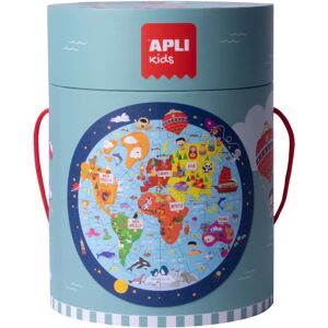 Puzzle Mappa Mondo Circolare Apli - 48 Pezzi - 50cm Puzzle Mappa Mondo Circolare Apli - 48 Pezzi - 50cm