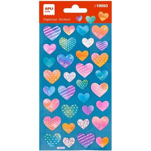 Apli Heart Holographic Stickers - Decorative Craft Stickers Apli Heart Holographic Stickers - Decorative Craft Stickers