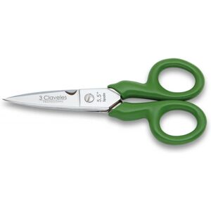 3 Claveles Electrician's Scissors - 14cm, Steel, Green - Electrician's Scissors 3 Claveles Electrician's Scissors - 14cm, Steel, Green - Electrician's Scissors
