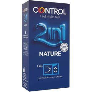 Control Duo Nature 2in1 Condoms + Gel - 6 Units Control Duo Nature 2in1 Condoms + Gel - 6 Units