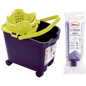 Ensemble Microfibre Moppa Mery - 14L, Roues 360° Ensemble Microfibre Moppa Mery - 14L, Roues 360°