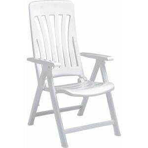 Fauteuil de jardin blanc Resol à 5 positions - Résine durable - Publicité Fauteuil de jardin blanc Resol à 5 positions - Résine durable - Publicité