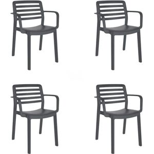 Ensemble 4 Chaises WIND avec Bras - Design Moderne Intérieur/Extérieur - Publicité Ensemble 4 Chaises WIND avec Bras - Design Moderne Intérieur/Extérieur - Publicité