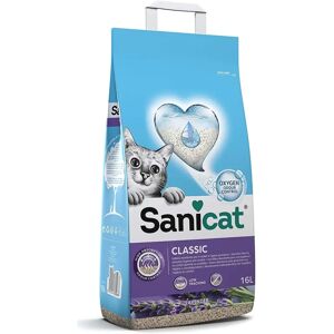 Arena de arena para gatos Sanicat Classic lavanda - 16l - Control de olores, Biodegradable Arena de arena para gatos Sanicat Classic lavanda - 16l - Control de olores, Biodegradable