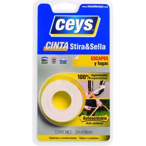 Ceys Bílý Těsnicí Páska - Voděodolná, Snadné Použití - 1,5m x 19mm - Těsnicí Páska a Lepidlo Ceys Bílý Těsnicí Páska - Voděodolná, Snadné Použití - 1,5m x 19mm - Těsnicí Páska a Lepidlo