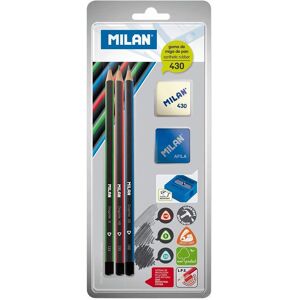 Crayons triangulaires Milan - HB, B, 2B, Taille-crayon, Gomme Crayons triangulaires Milan - HB, B, 2B, Taille-crayon, Gomme