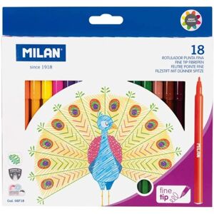 Marqueurs Milan Modèle 06F18 Pointe Fine Multicolore - Marqueurs Marqueurs Milan Modèle 06F18 Pointe Fine Multicolore - Marqueurs