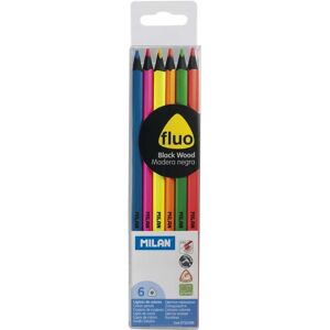 Crayons Fluorescents Milan Lot de 6 - Crayons de Couleur Crayons Fluorescents Milan Lot de 6 - Crayons de Couleur