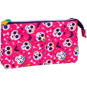 Milan Pink Stationery Case - Compartments - 22x12x4cm Milan Pink Stationery Case - Compartments - 22x12x4cm