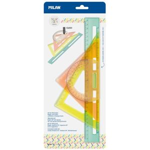 Ensemble de Géométrie Milan 359801NL Translucide - Set de géométrie Ensemble de Géométrie Milan 359801NL Translucide - Set de géométrie