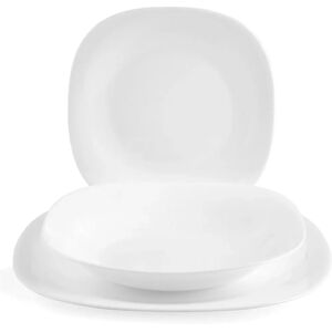 Set di Piatti Bormioli Rocco Parma - 18 pezzi, Bianco, Vetro Opale Set di Piatti Bormioli Rocco Parma - 18 pezzi, Bianco, Vetro Opale