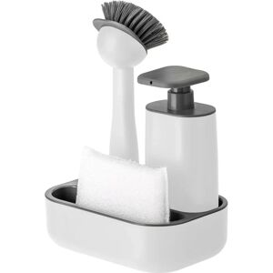 Conjunto de Fregadero VIGAR Rengo - Dispensador de jabón, Esponja, Cepillo - Blanco Conjunto de Fregadero VIGAR Rengo - Dispensador de jabón, Esponja, Cepillo - Blanco