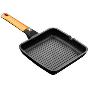 BRA A281422 Orange Cast Aluminum Grill Pan - Frying Pan BRA A281422 Orange Cast Aluminum Grill Pan - Frying Pan