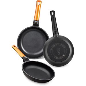 BRA A281240 pan set - Frying Pans - Orange - 3 Pieces BRA A281240 pan set - Frying Pans - Orange - 3 Pieces