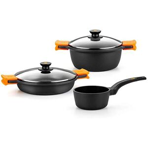 BRA A279912 Pan set - 3-piece cookware set with induction-compatible base BRA A279912 Pan set - 3-piece cookware set with induction-compatible base